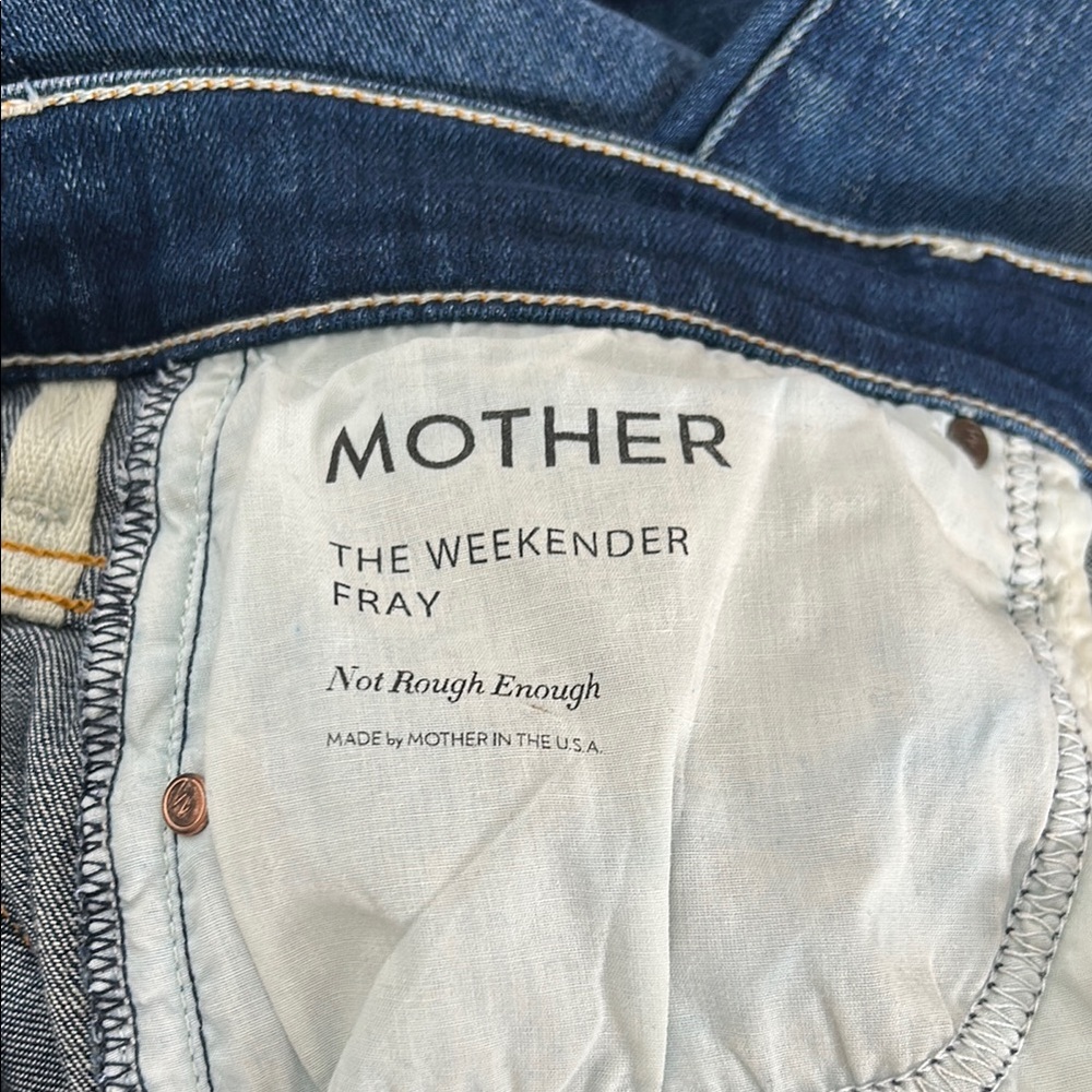 MOTHER The Weekender Fray Blue Jeans